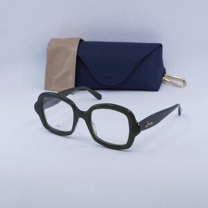 Loewe LW50066I 096 Square Eyeglasses 49mm - Olive Green